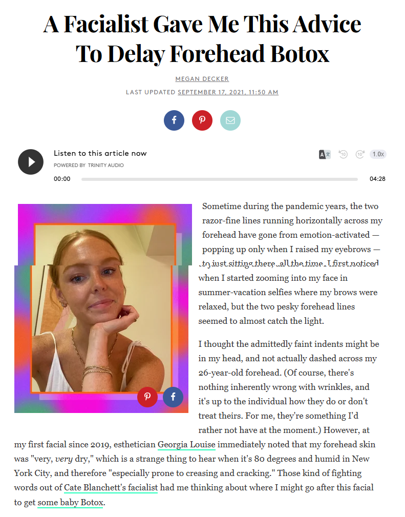 A Facialist Gave Me This Advice To Delay Forehead Botox