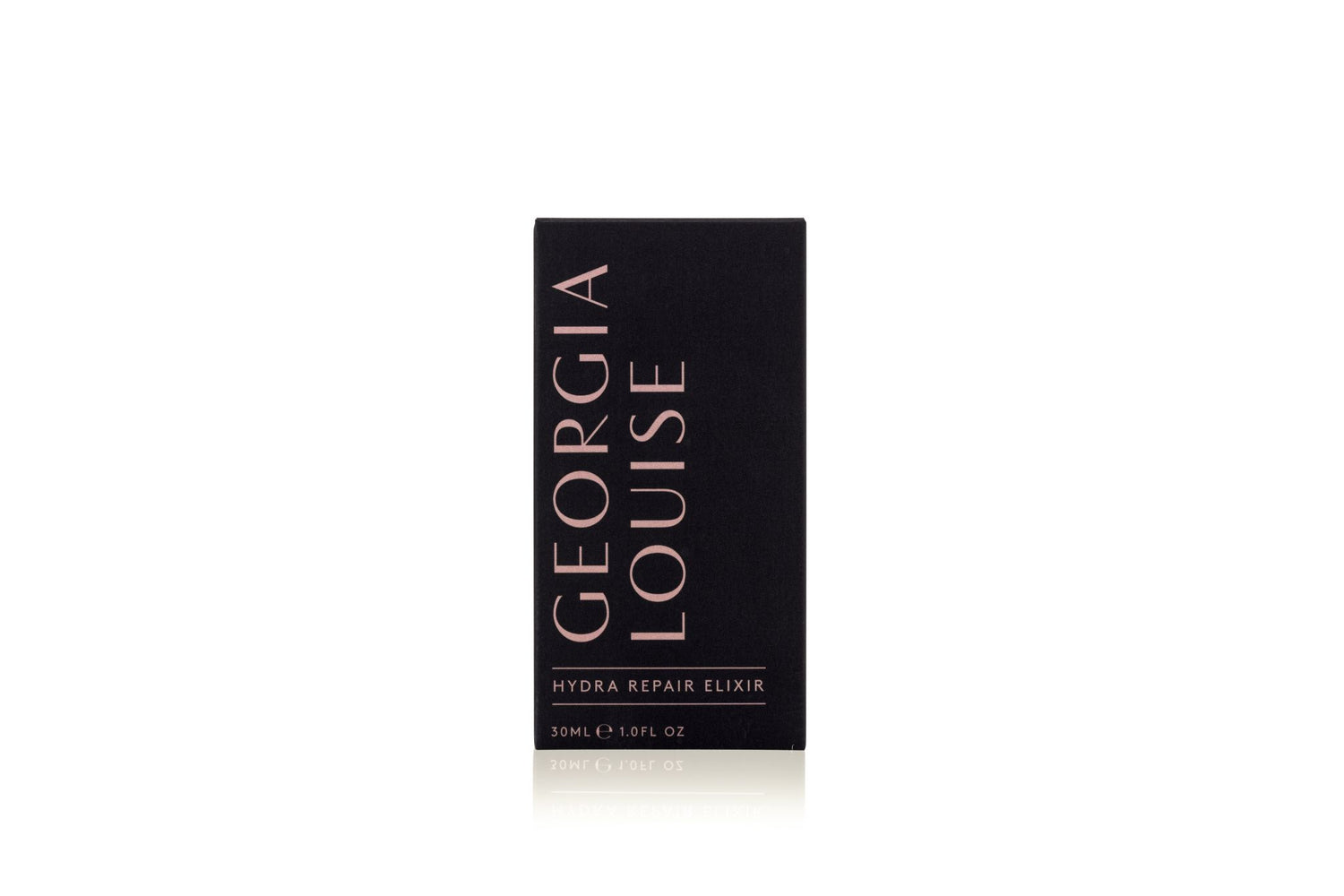 Black packaging for Georgia Louise Hydra Repair Elixir