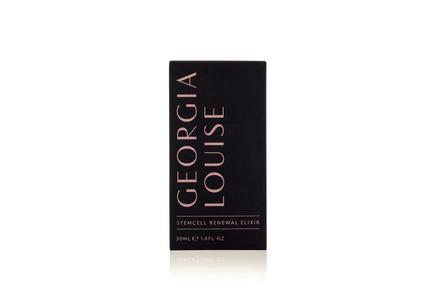 Black packaging for Georgia Louise skincare product