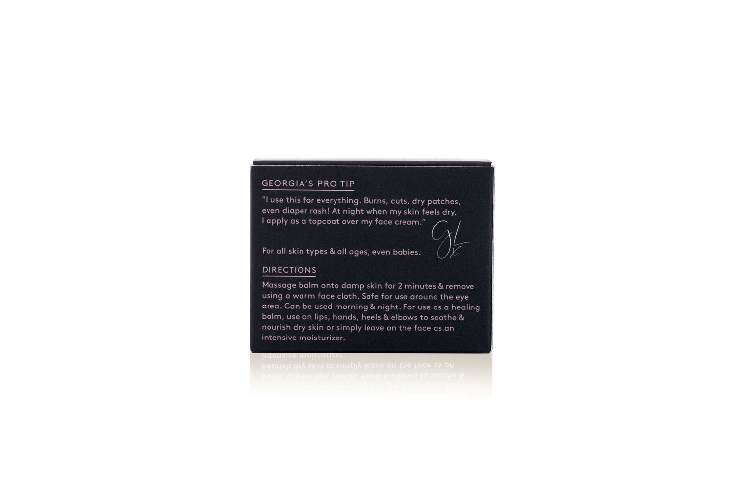 Back of a product box with instructions and tip