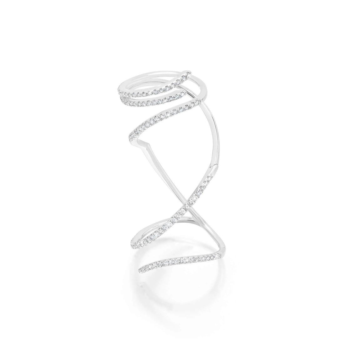 Gold &amp; Diamond Mega Swirl Ring