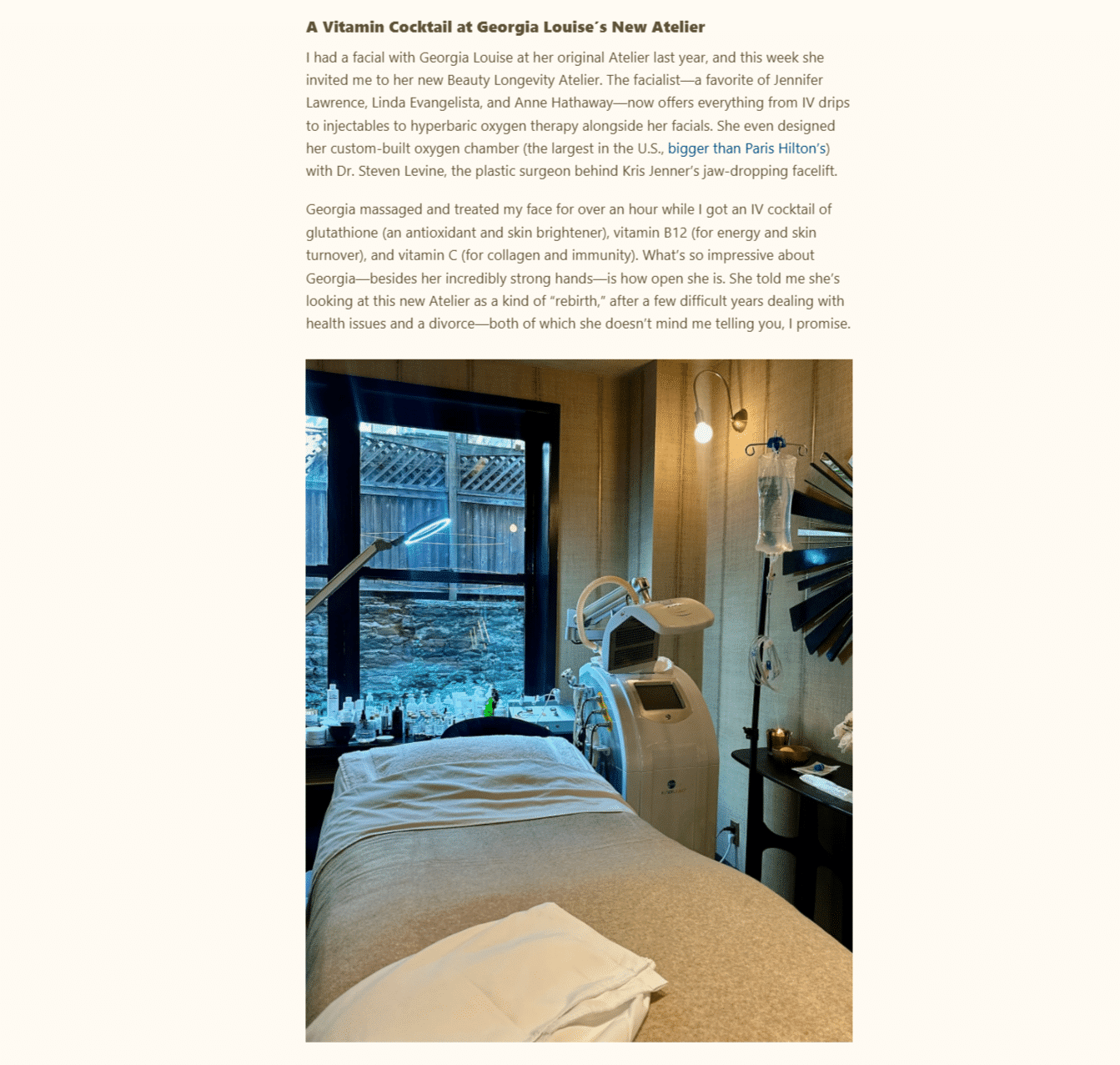 A Vitamin Cocktail at Georgia Louise’s New Atelier