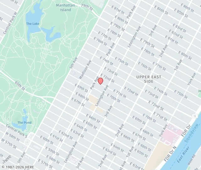 Location Map: 157 East 81st, 1c New York, New York 10021